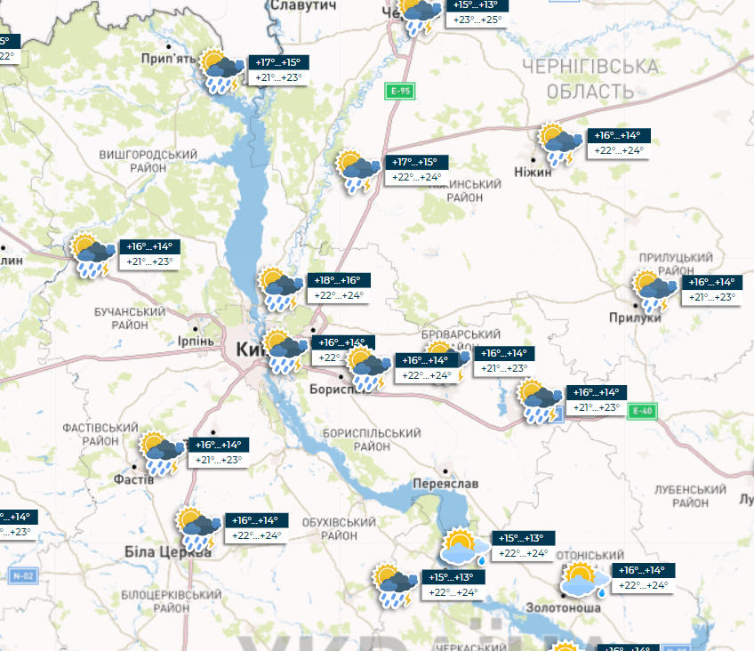Київська область погода 26 вересня