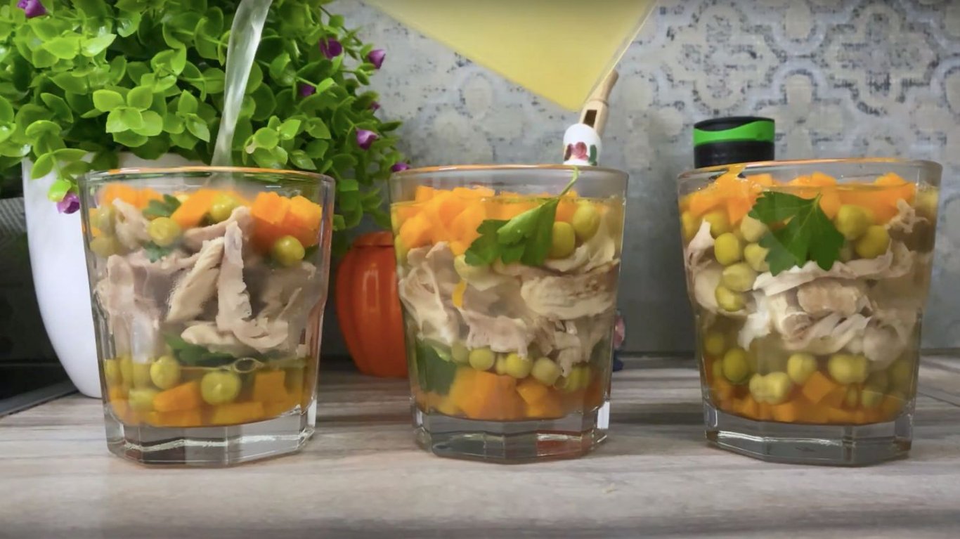 рецепт студни с желатином с курицей
