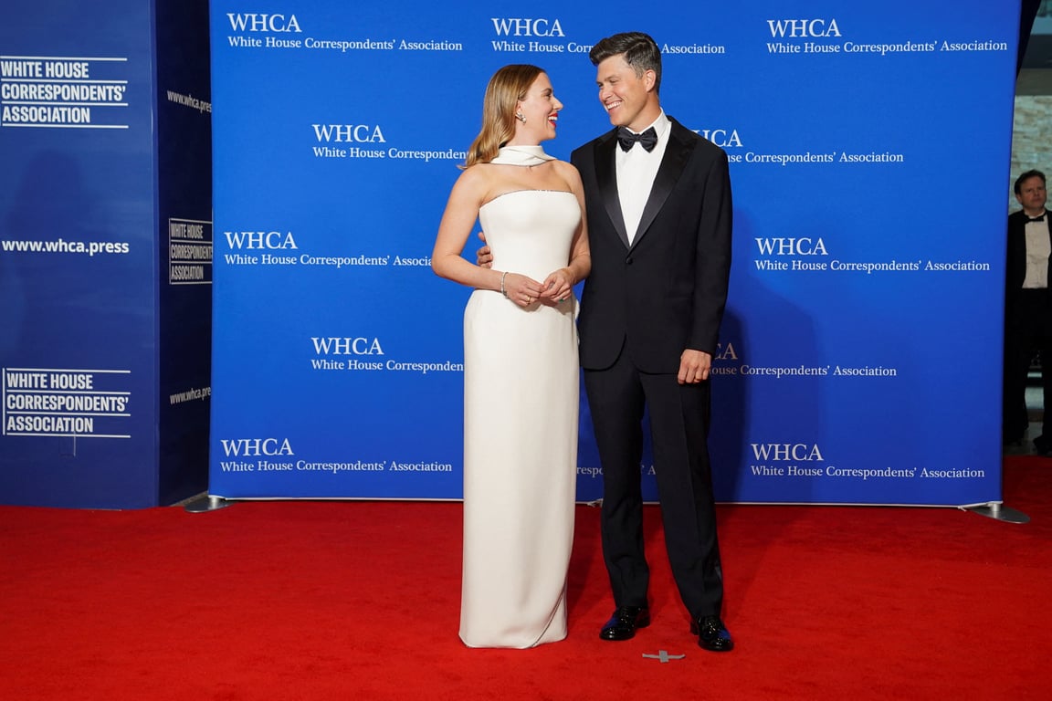 Актриса Скарлетт Йоханссон с супругом на ужине у Байдена