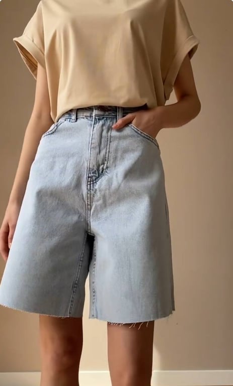 Бежевий з голубим гарний тандем в образі