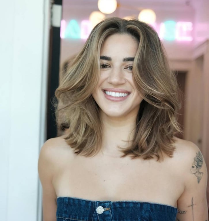 Stylish layered haircut