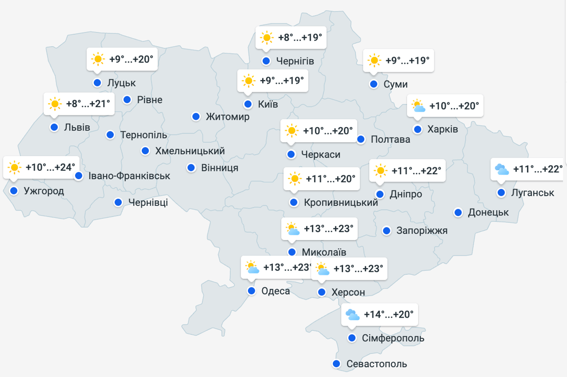 Погода в Україні 29 вересня