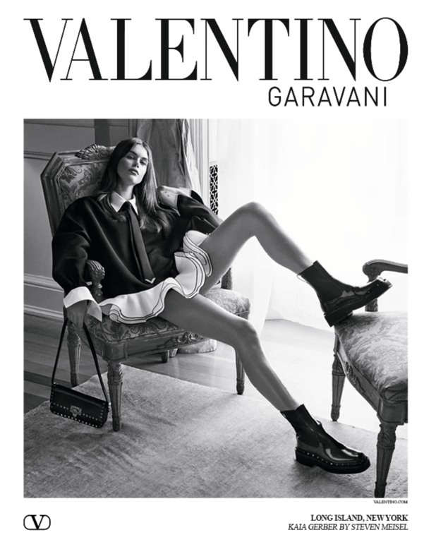 Модель Кайя Гербер. Фото: instagram.com/maisonvalentino/