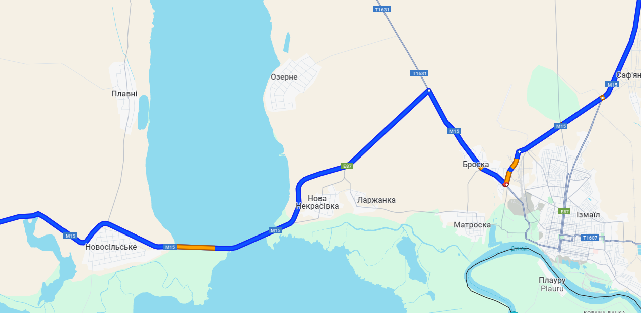 Затори на паромному пункті Орлівка 24 травня