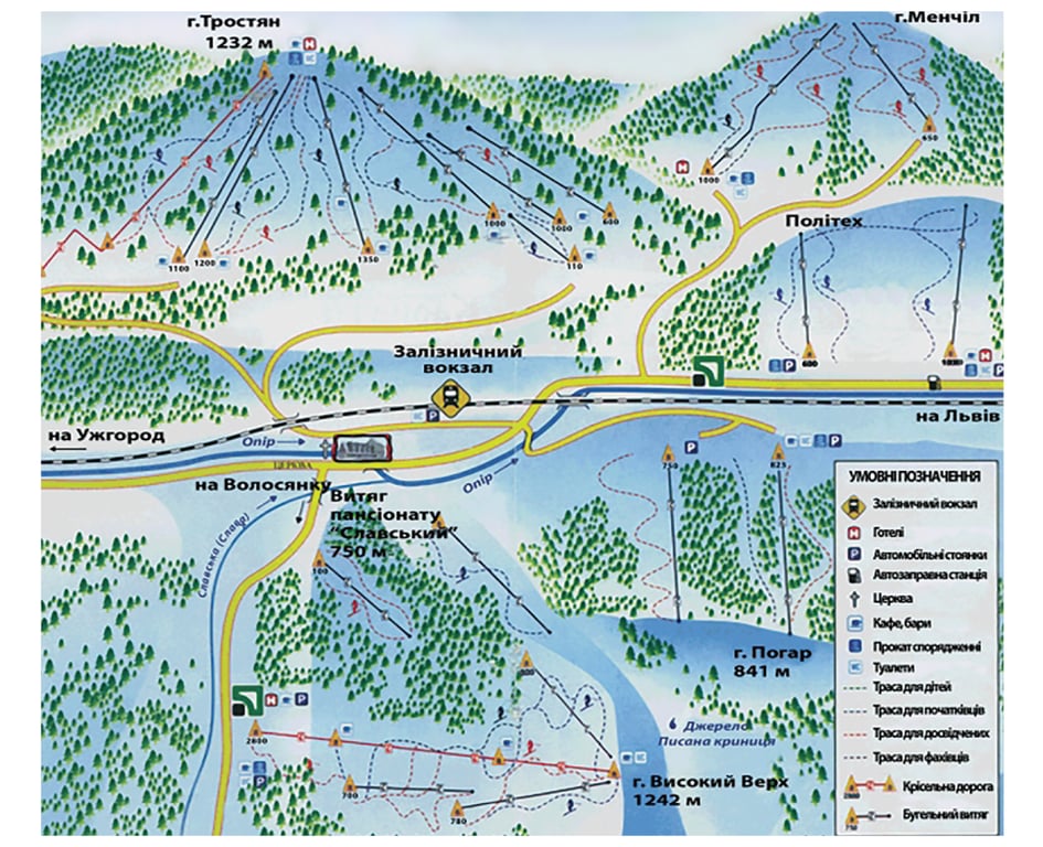 Карта Трас (Славське)
