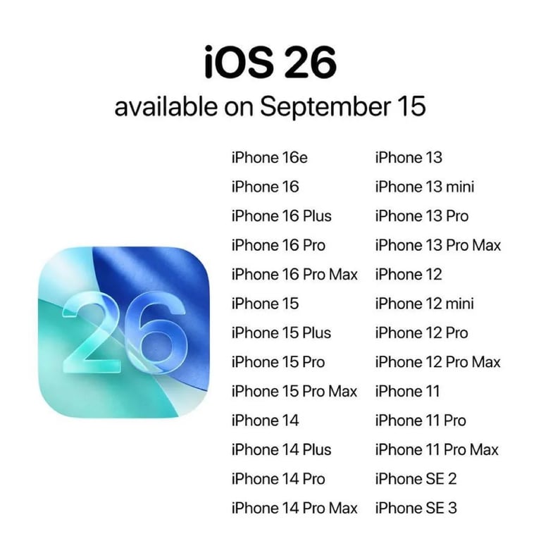 Дата выхода iOS 26