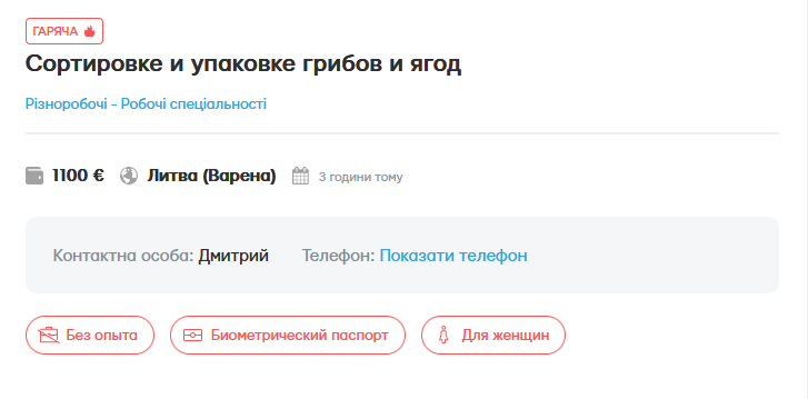 У Литві потрібні люди, які сортуватимуть гриби та ягоди