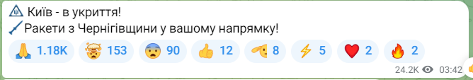 Ракетна загроза в Києві 1 червня 