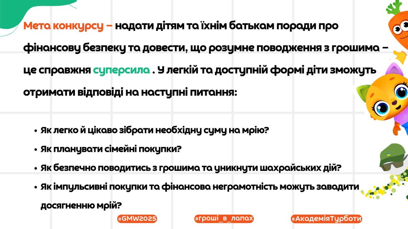 конкурс для школярів про фінансову грамотність