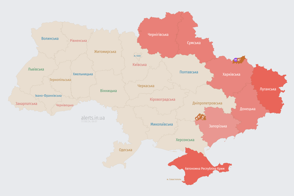 Обстріл Сум вночі 17 серпня