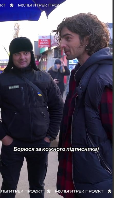 Співак Володимир Дантес втрапив у скандал на ринку. Фото: скріншот з відео