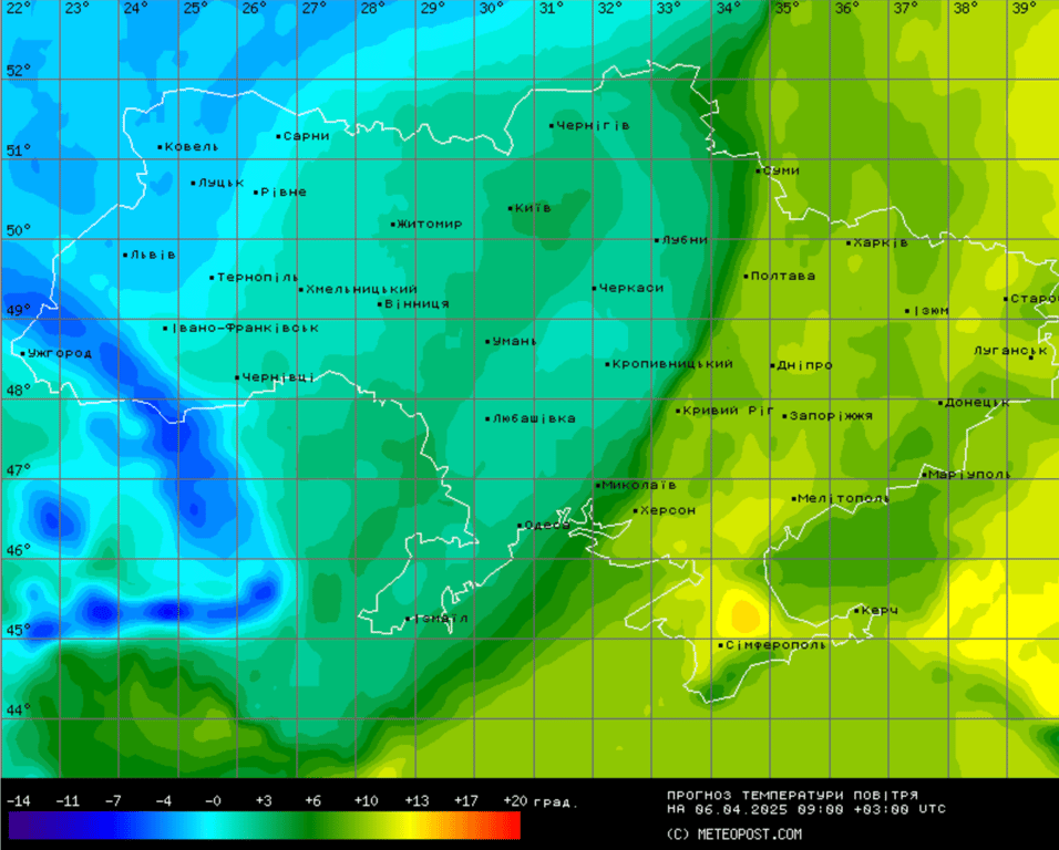 Погода в Україні 6 квітня