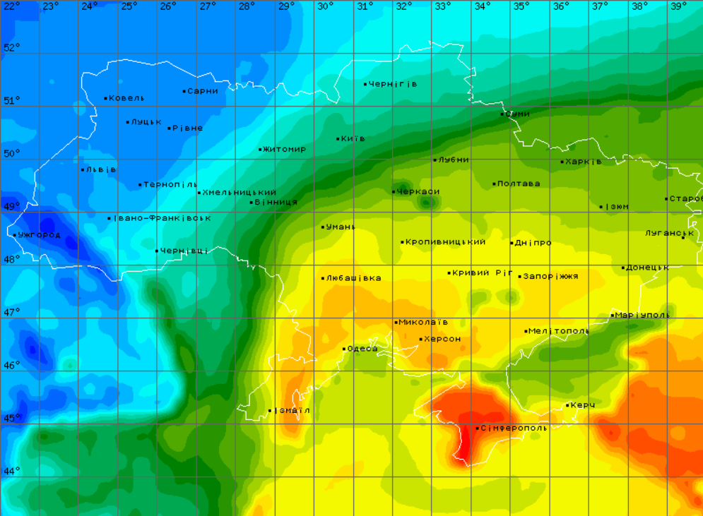 Погода на 23 листопада