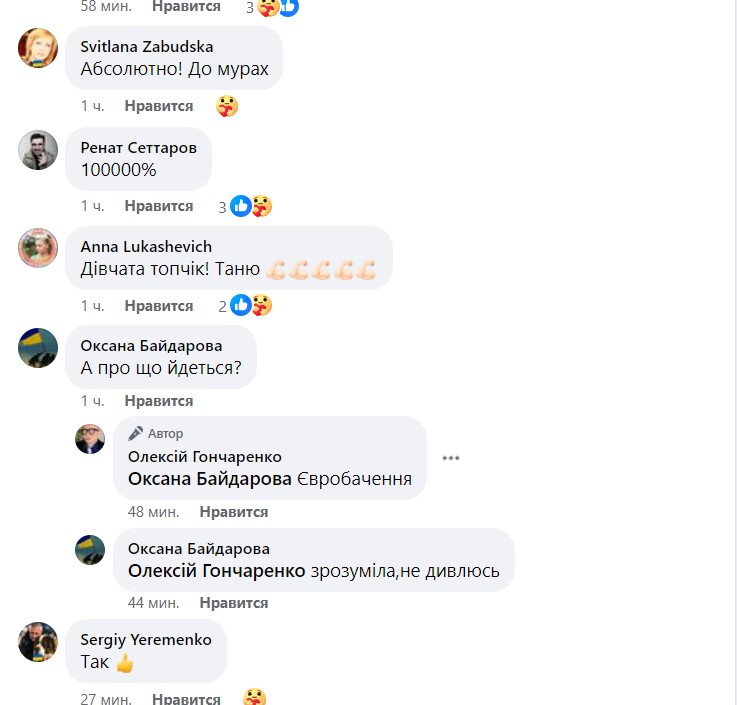 Коментарі українців