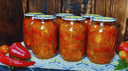 Помидоры половинками в маринаде на зиму — рецепт заготовки - 285x160