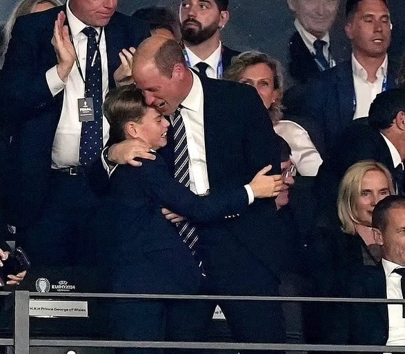 Принц Вільям та принц Джордж емоційно дивляться гру на Євро-2024