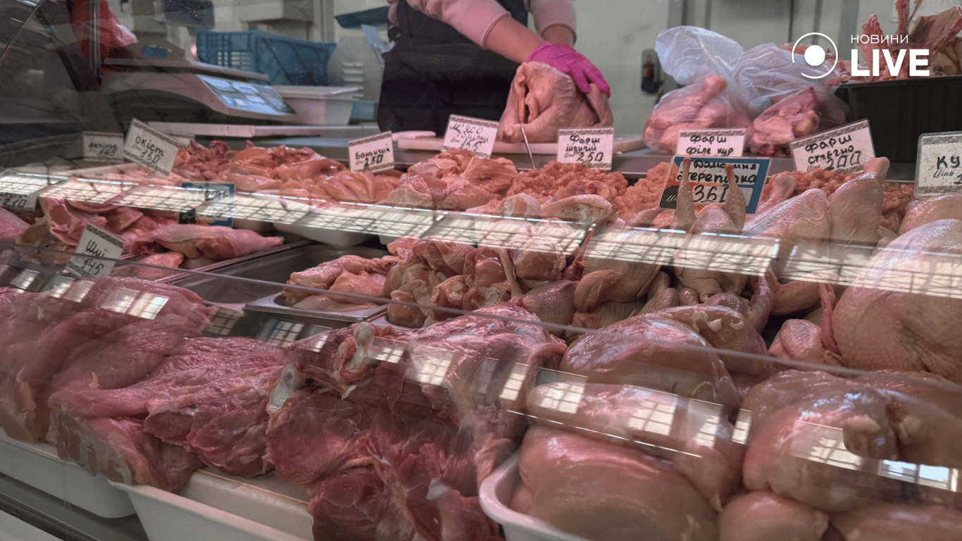Ціни на Новому базарі в Одесі на м'ясо птиці