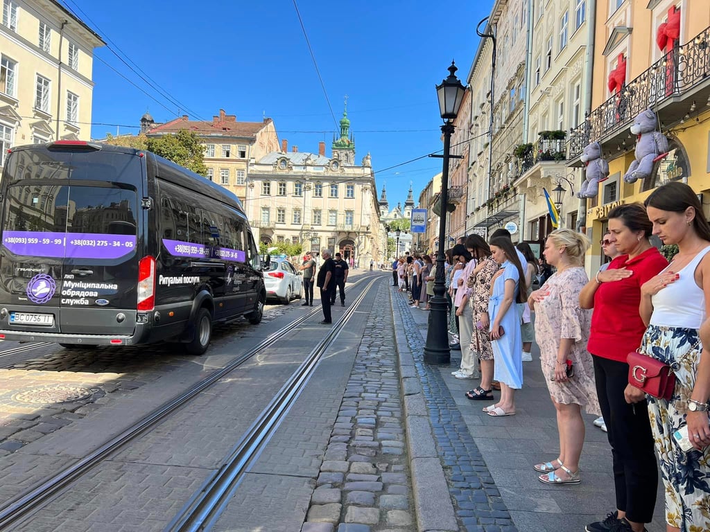 Прощание с иностранцем, воевавшим за Украину. Фото: ЛГС