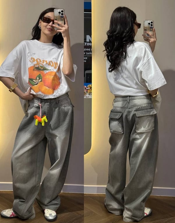 Grey jeans are taking over Fall 2025