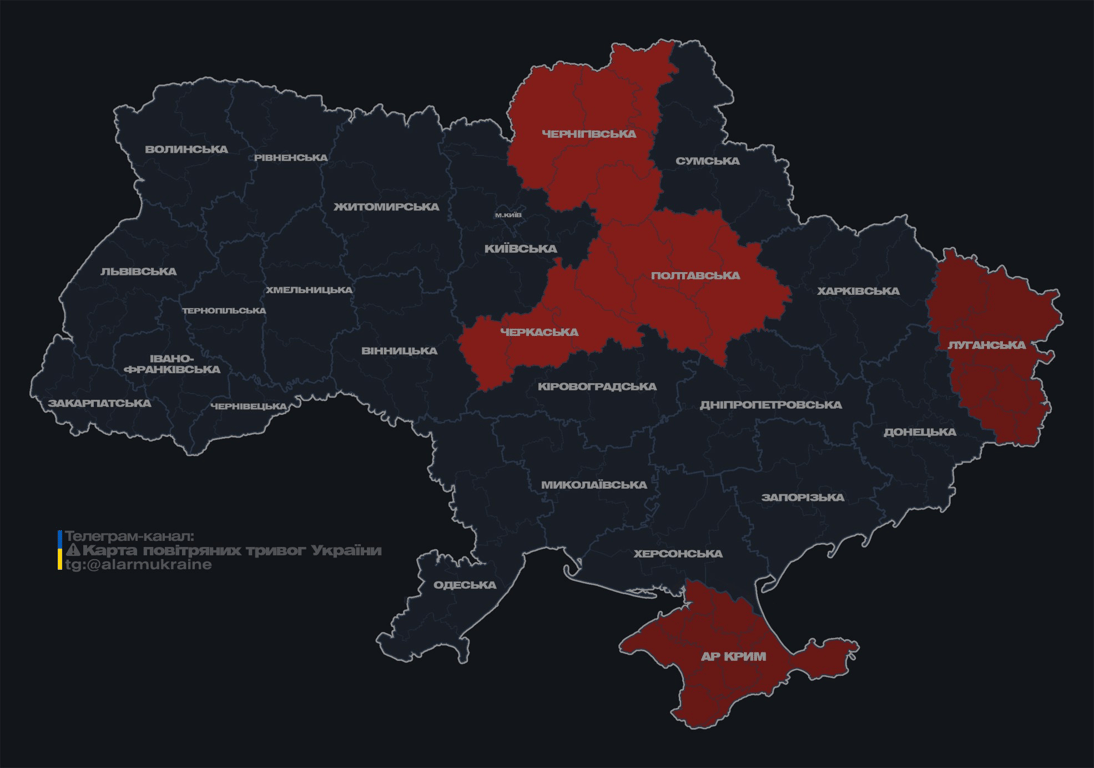 Мапа повітряних тривог