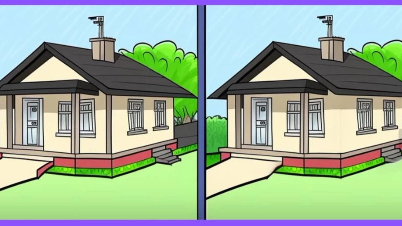 Оптична головоломка: допоможіть домовласникам знайти три відмінності між будинками