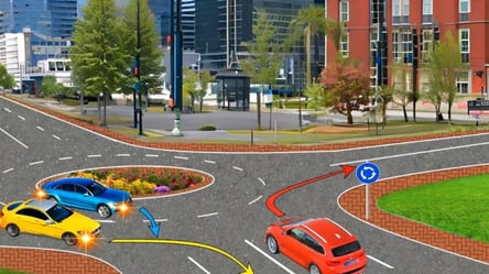 Тест ПДР — хто порушує правила на круговому перехресті - 285x160