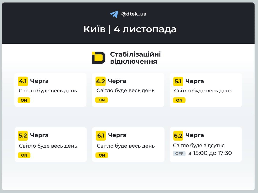 Обмеження світла — графіки відключення у Києві на завтра - фото 3