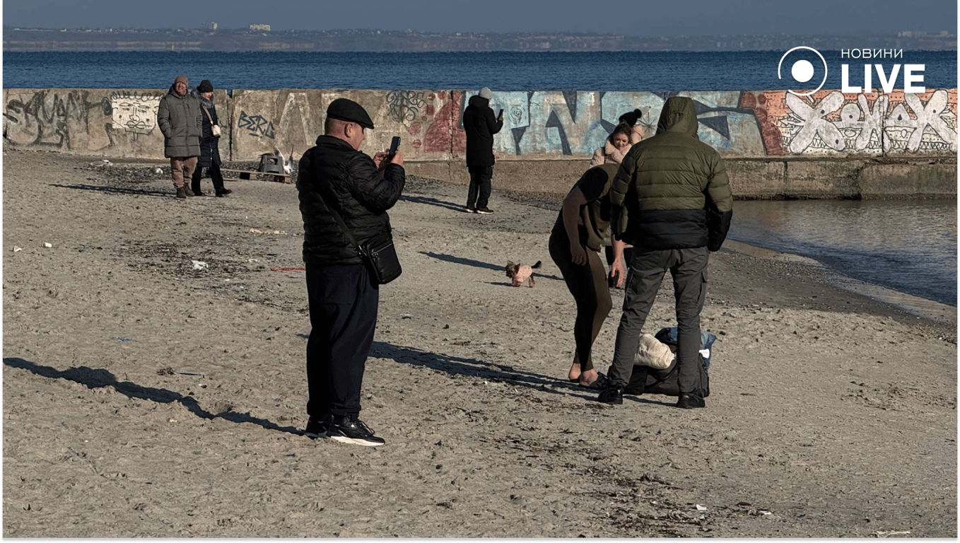 Пляж Ланжерон після атаки