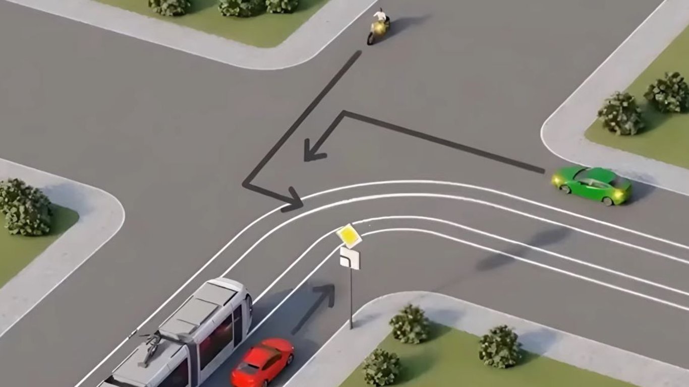 Тест з ПДР: водії-початківці розібралися не одразу у ситуації на перехресті