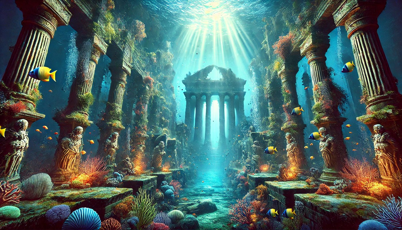 Потерянный подводный город Атлантида по версии ИИ