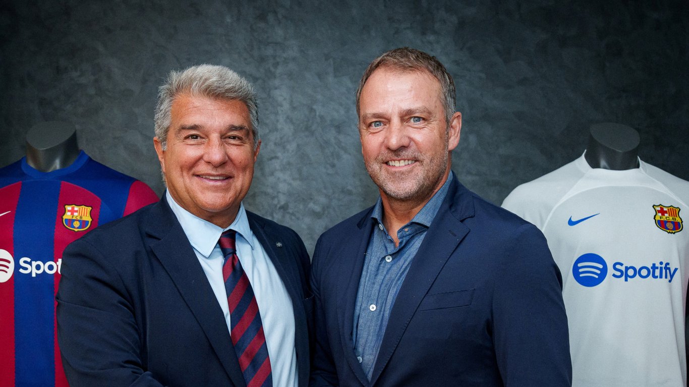 Ханс-Дитер Флик и Жоан Лапорта