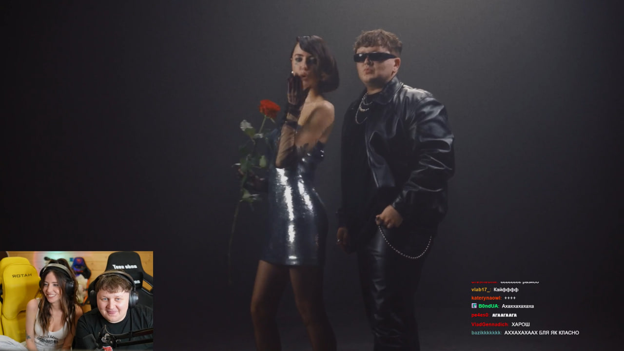 Українська співачка DOROFEEVA та блогер Міша Лебіга. Фото: скріншот Twitch