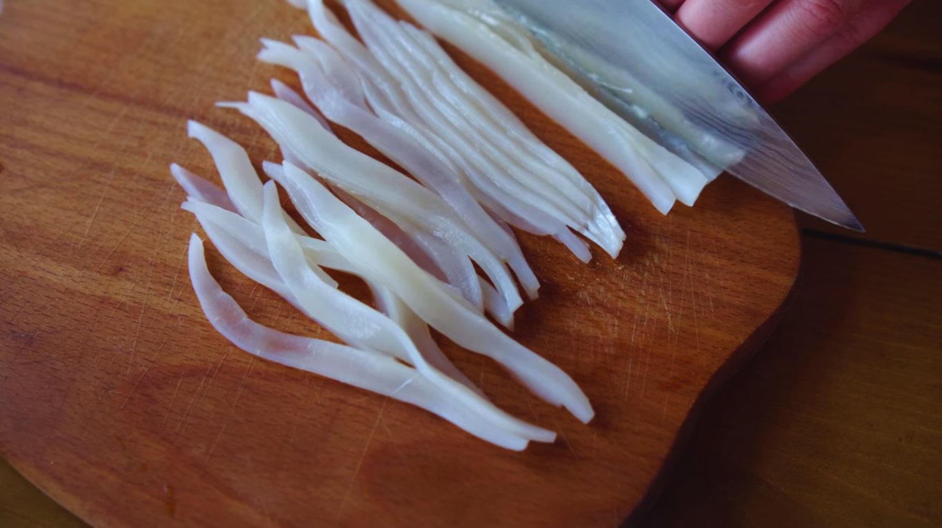 рецепт стружки кальмара