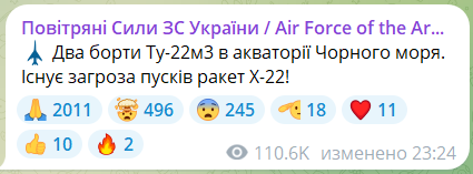 Повітряна тривога 22 березня