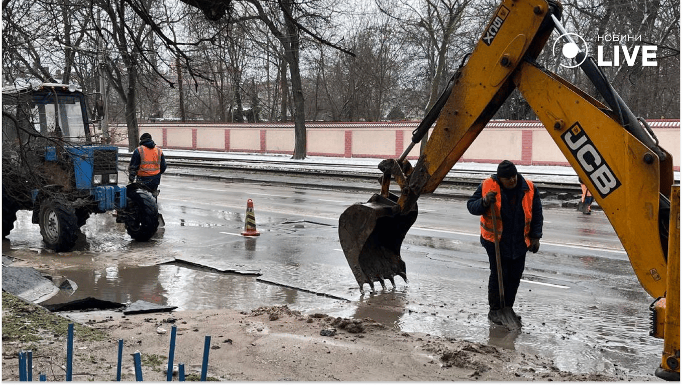 В Одесі стався прорив водопроводу