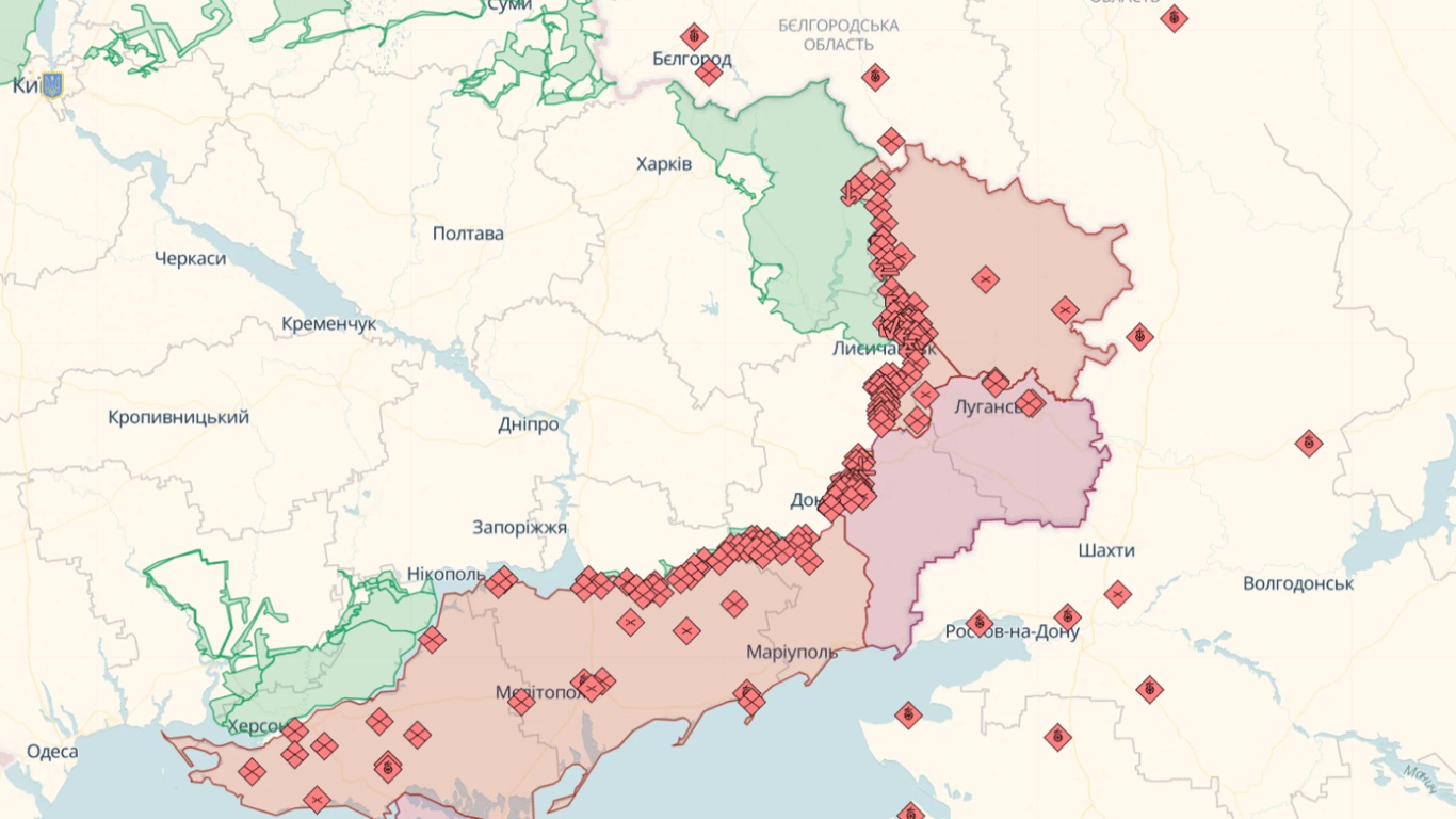 Онлайн-карты боевых действий в Украине на 22 июля: DeepState, Liveuamap, ISW