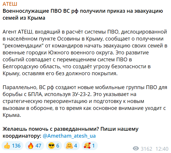 Сообщение АТЕШ