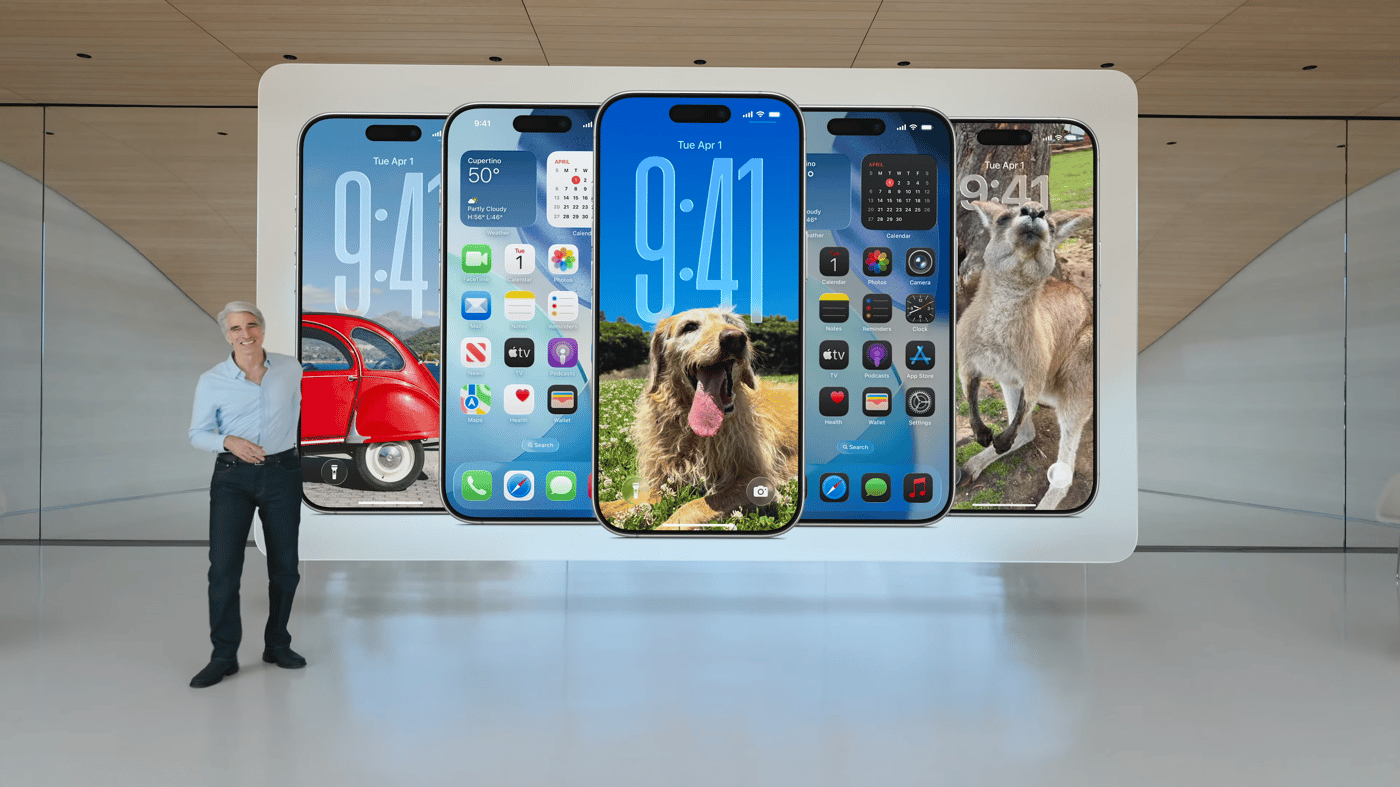 New adaptive lock screens in iOS 26