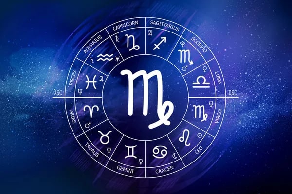 Символ знака Зодиака Дева в астрологическом круге