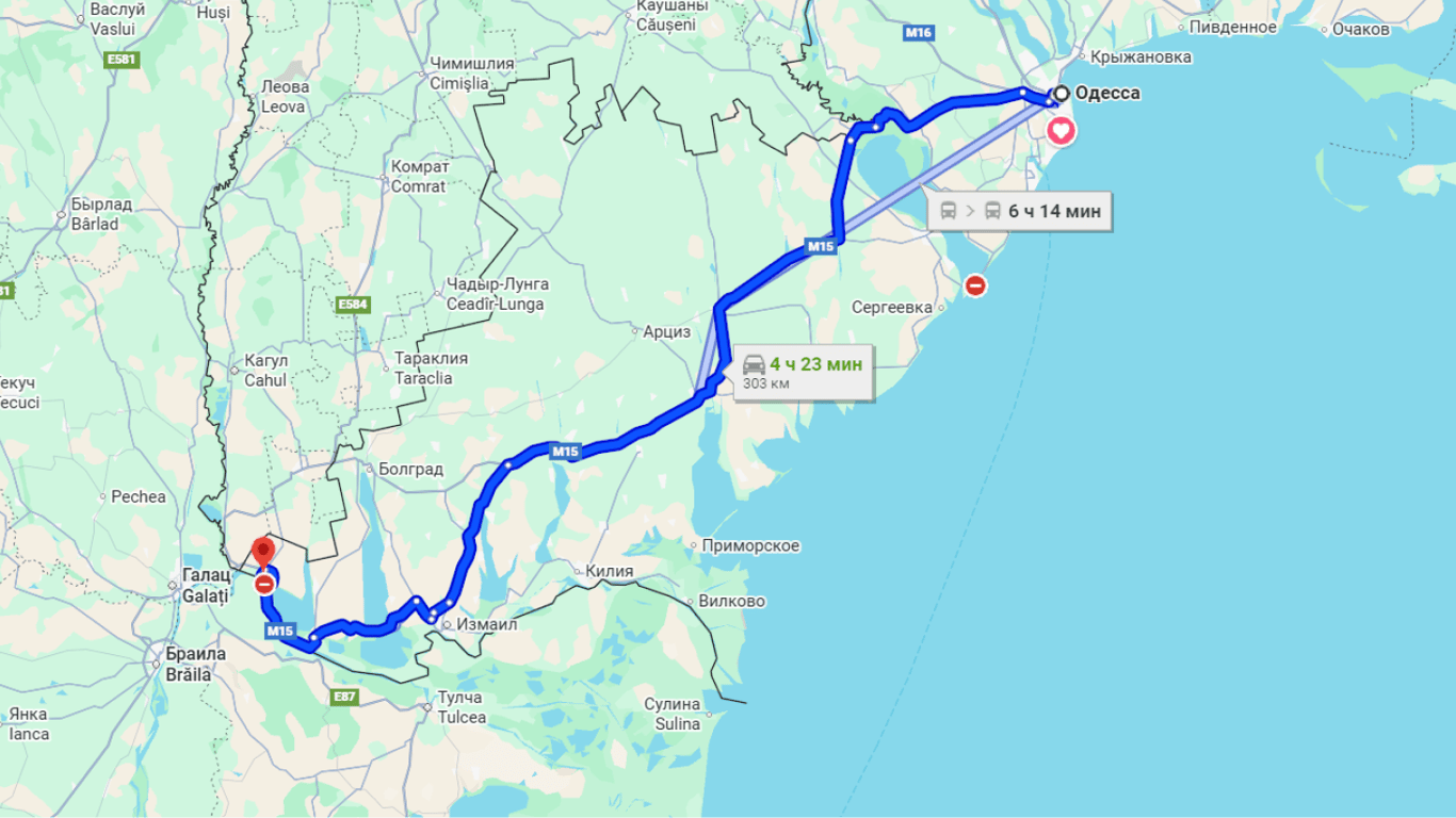 Затори на трасі Одеса-Рені