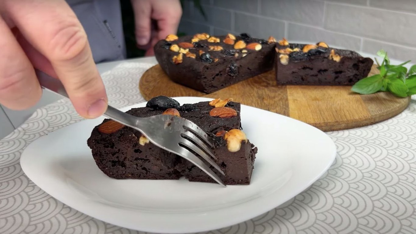 вкусный рецепт влажный шоколадно-яблочный брауни