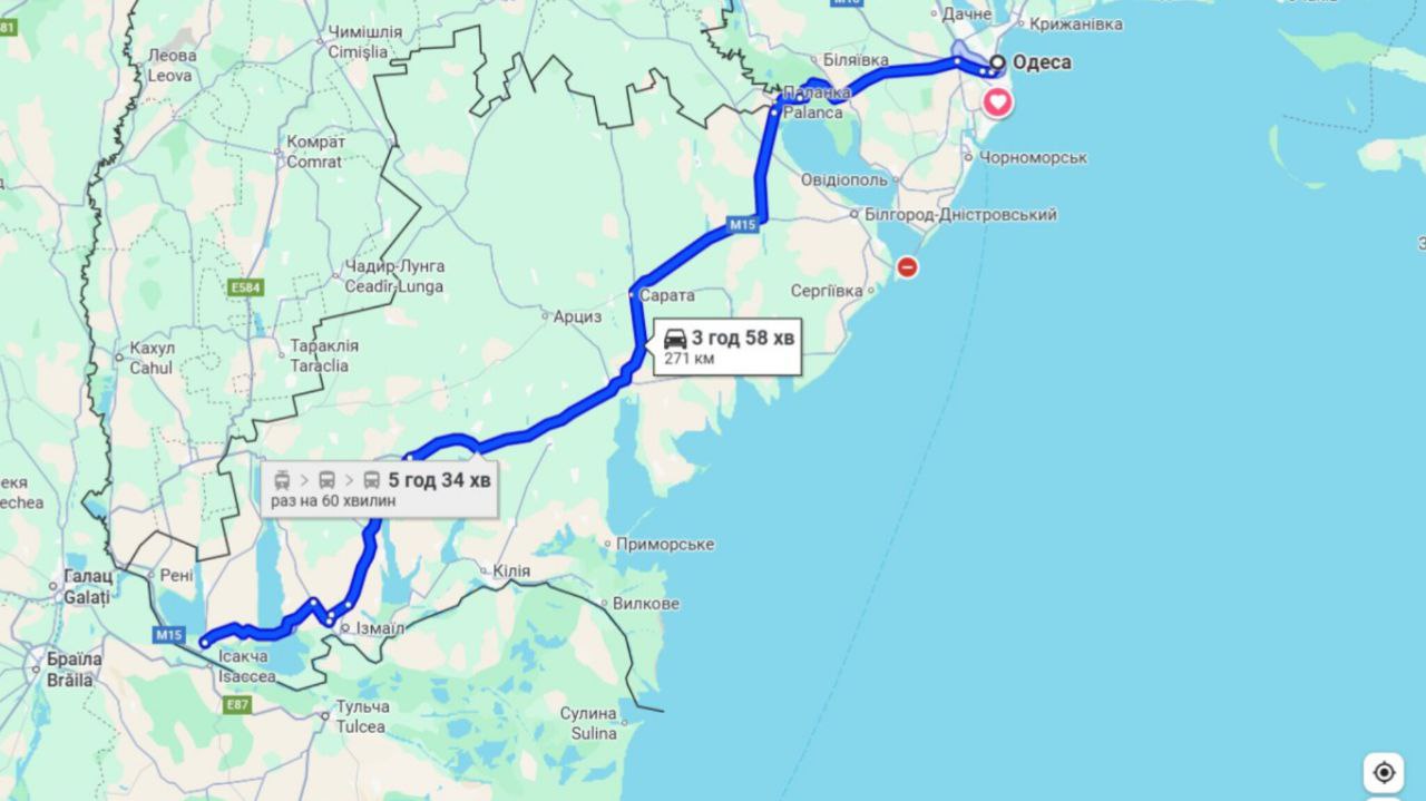 Затори на трасі Одеса-Рені