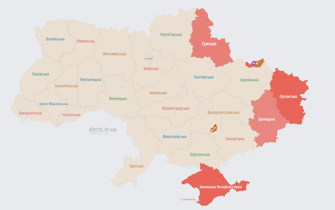 обстріл України