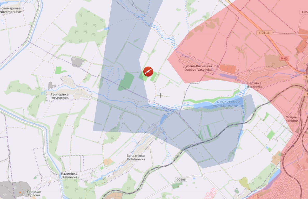 Карта боевых действий от Liveuamap. Фото: скриншот