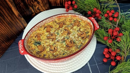 Лінива грибна запіканка за 20 хвилин — знадобиться 600 г печериць - 285x160