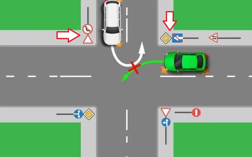 Сложный ПДД тест - кто из водителей виноват в ДТП - фото 2