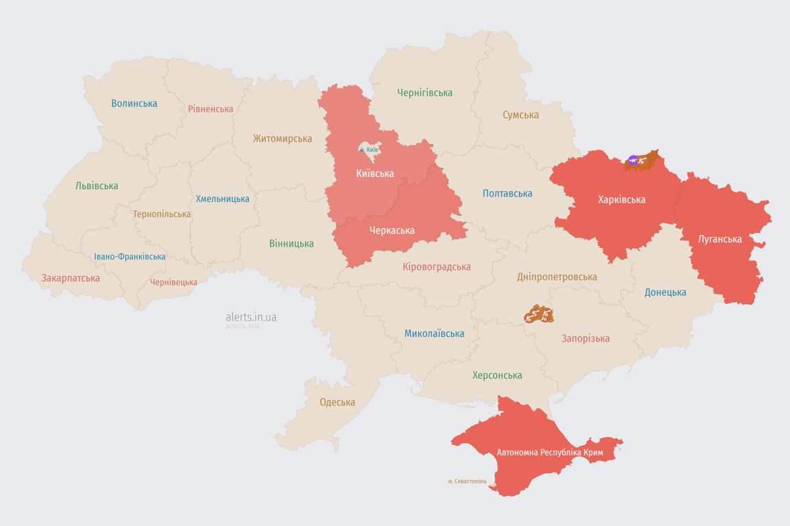 Ранковий обстріл Росії 24 липня