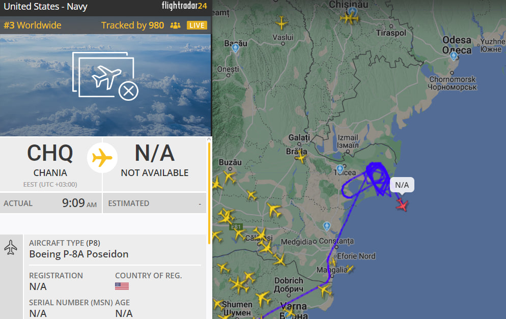 Літак НАТО патрулює над Чорним морем 3 червня