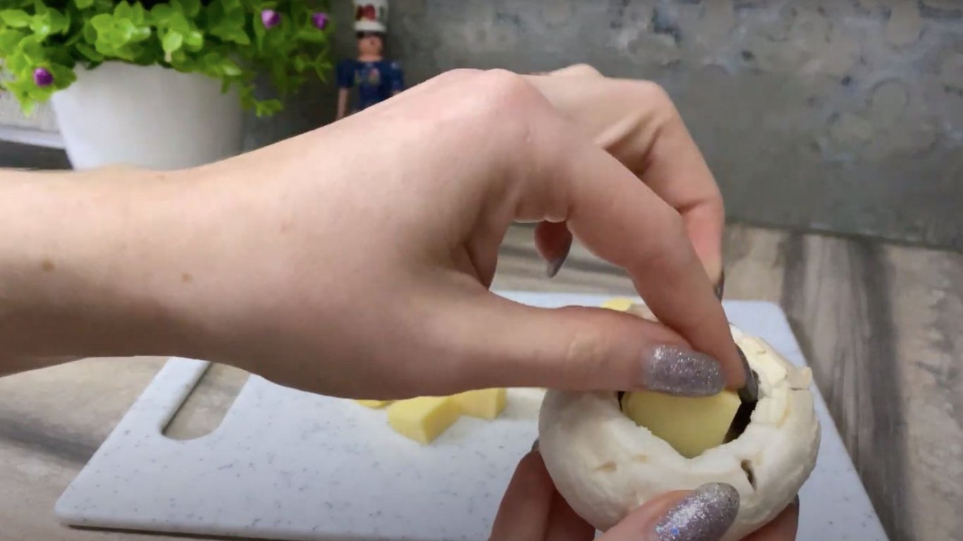 рецепт печериць з курячою начинкою 