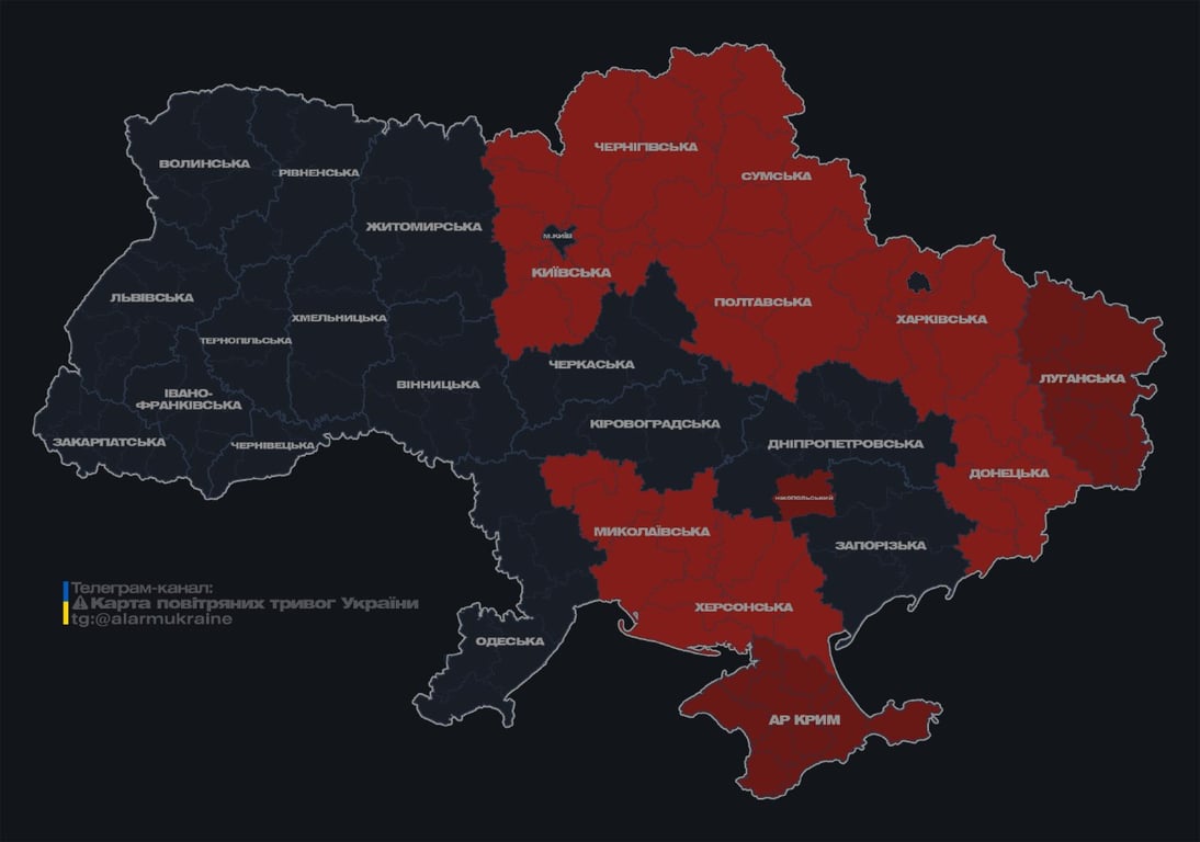 Повітряна тривога вночі 3 червня 2025 року